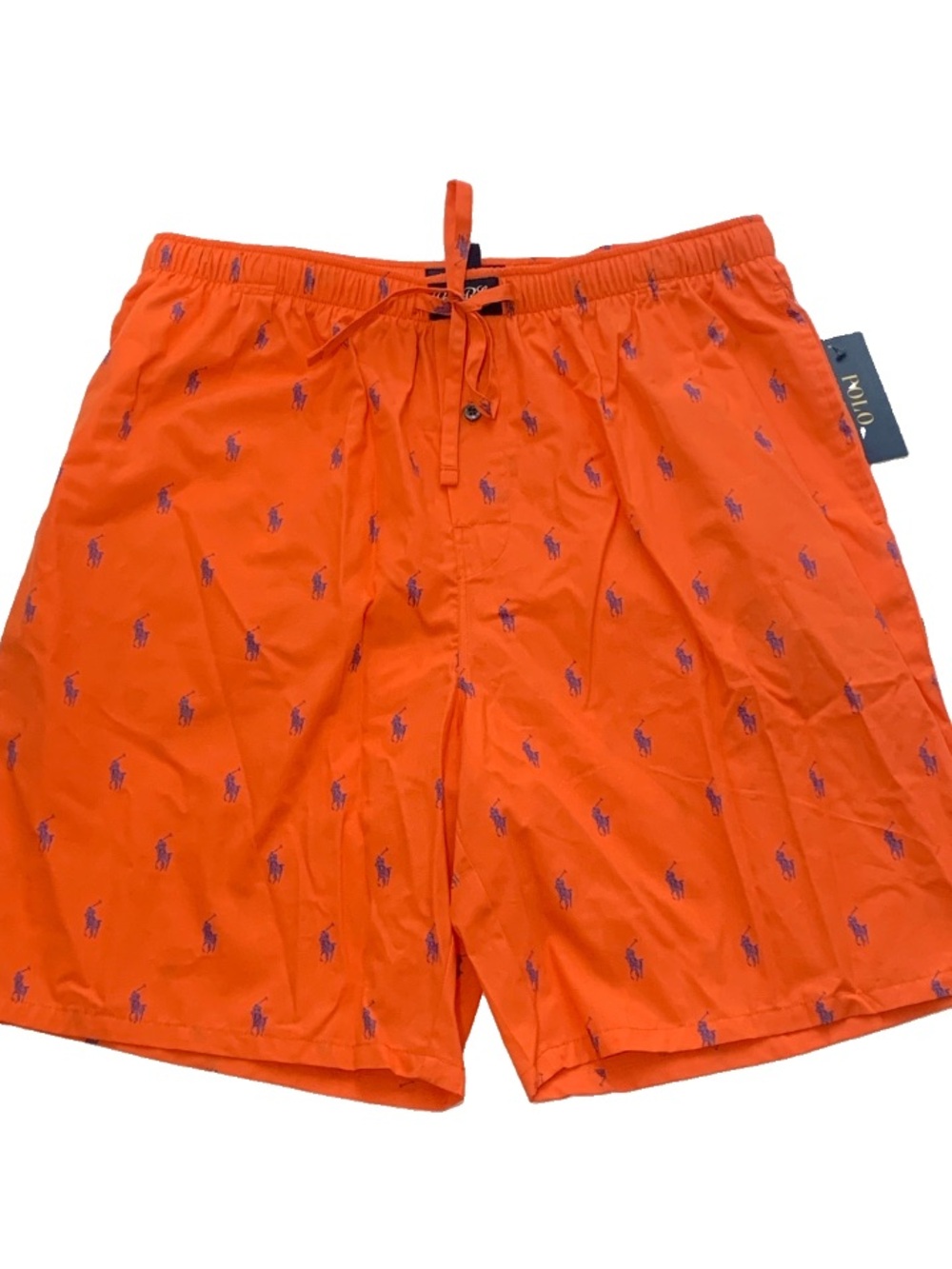 Polo Ralph Lauren Men’s Boxer Underwear Sz XL Polo Horse Shorts Orange NWT
